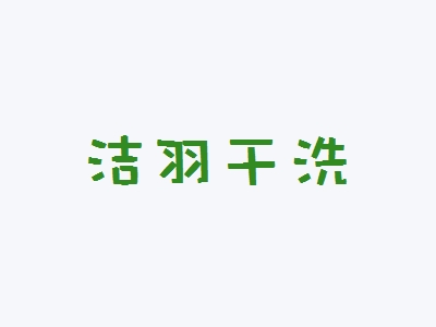 洁羽干洗加盟